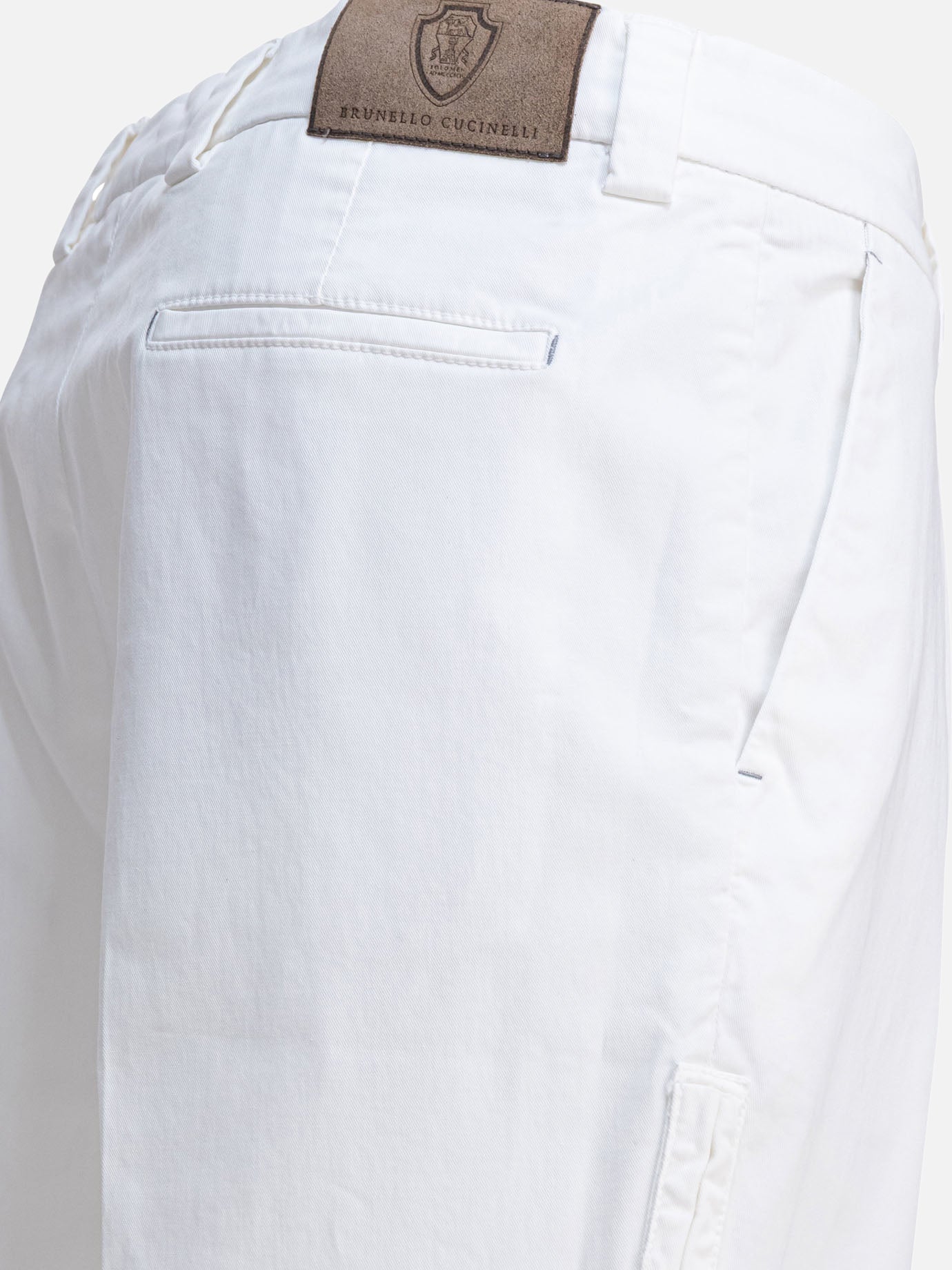 Leisure trousers Solid colour  White - Brunello Cucinelli Men | PDP | VIETTI Online Store | thumbnail_4