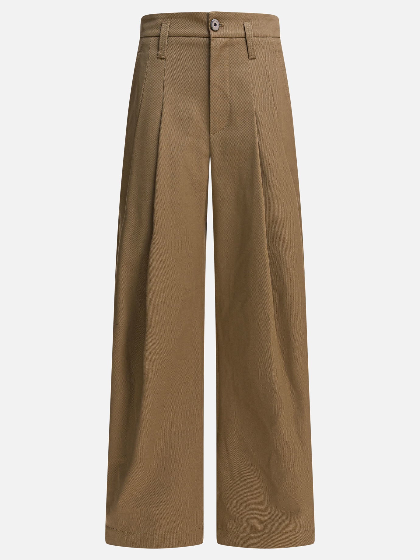 Leisure trousers Solid colour  Brown - Brunello Cucinelli Women | PDP | VIETTI Online Store | Zoom-Modal
