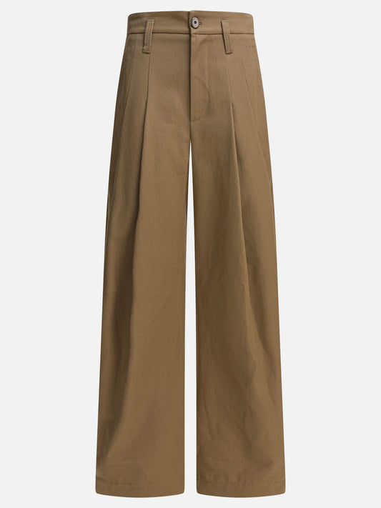 Leisure trousers Solid colour  Brown - Brunello Cucinelli Women | PDP | VIETTI Online Store 
