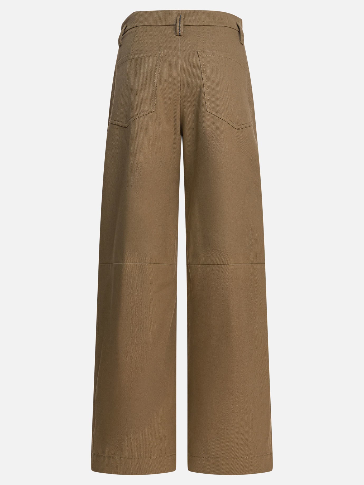 Leisure trousers Solid colour  Brown - Brunello Cucinelli Women | PDP | VIETTI Online Store | Zoom-Modal_2
