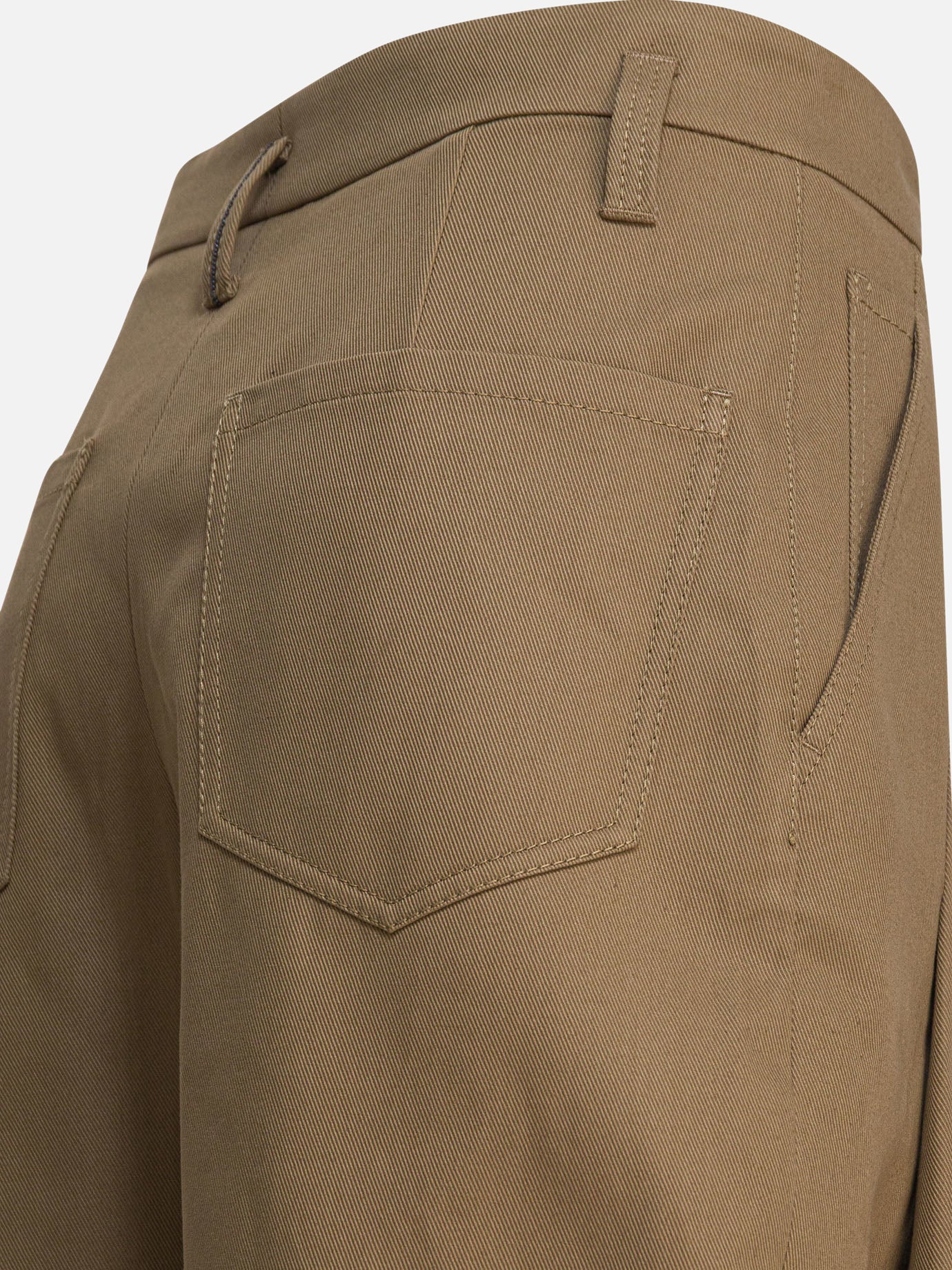 Leisure trousers Solid colour  Brown - Brunello Cucinelli Women | PDP | VIETTI Online Store | Zoom-Modal_4
