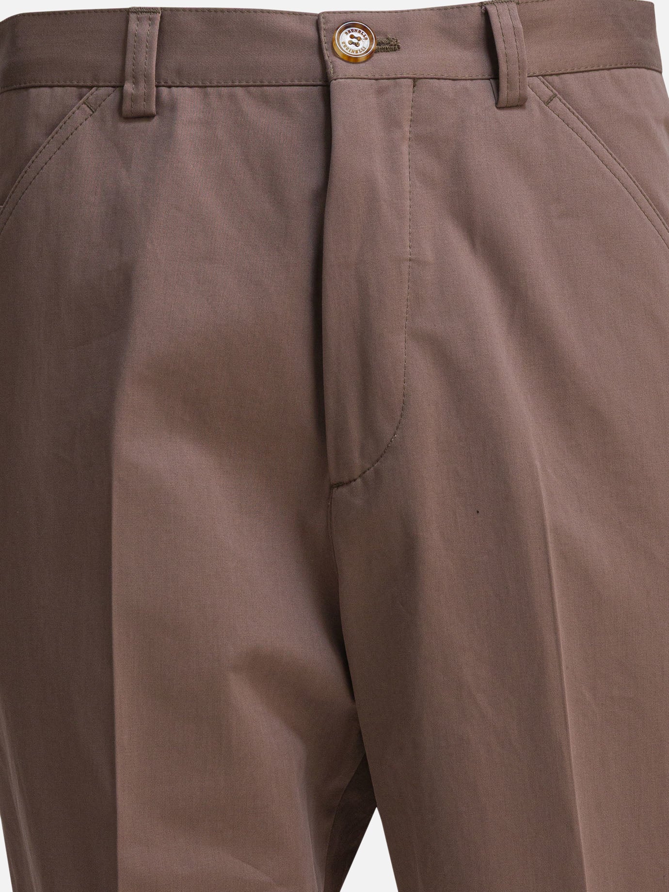 Leisure trousers Solid colour  Beige - Brunello Cucinelli Men | PDP | VIETTI Online Store | Zoom-Modal_3
