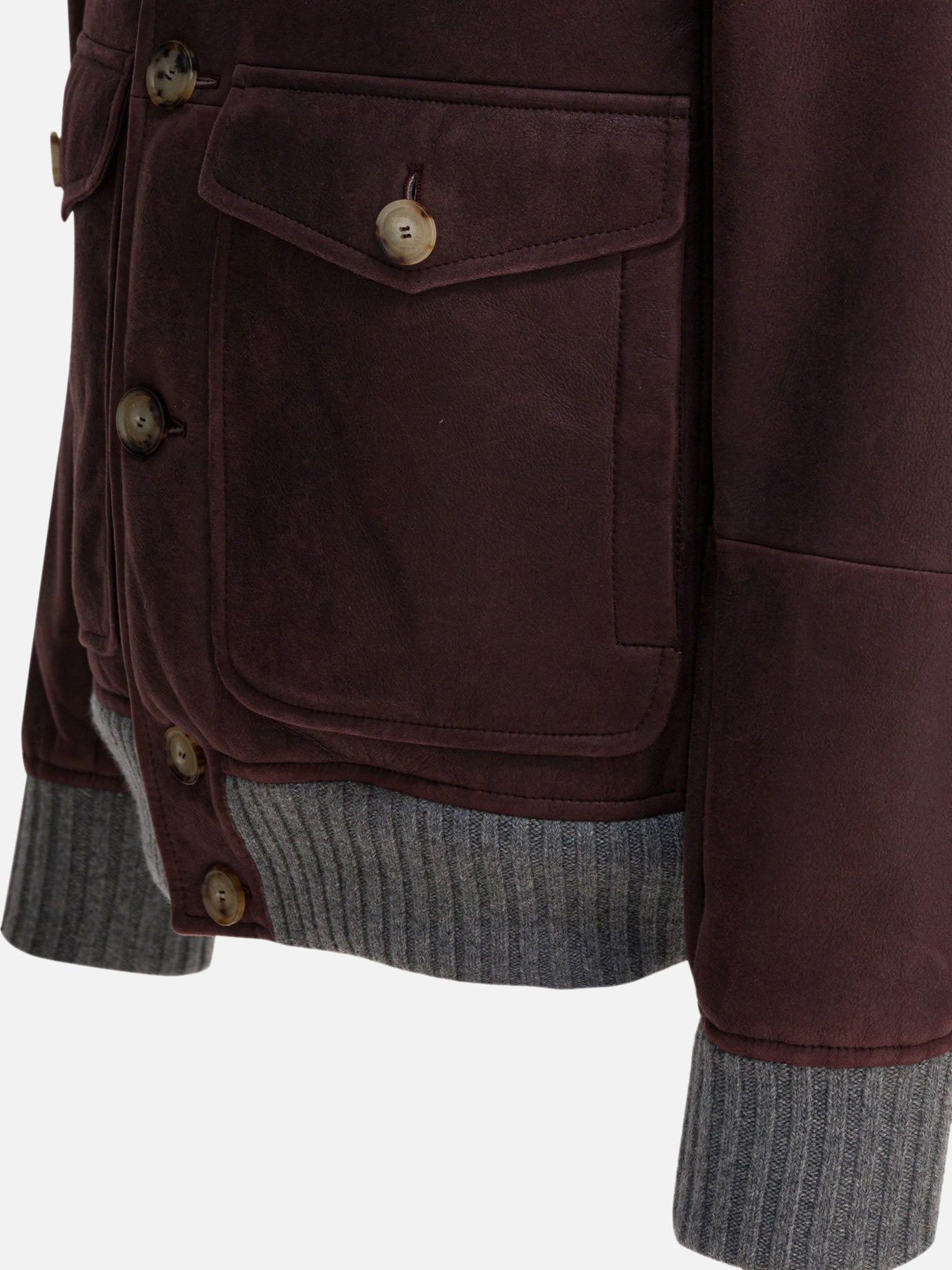 Short coats Solid colour  Bordeaux - Brunello Cucinelli Men | PDP | VIETTI Online Store | Zoom-Modal_4
