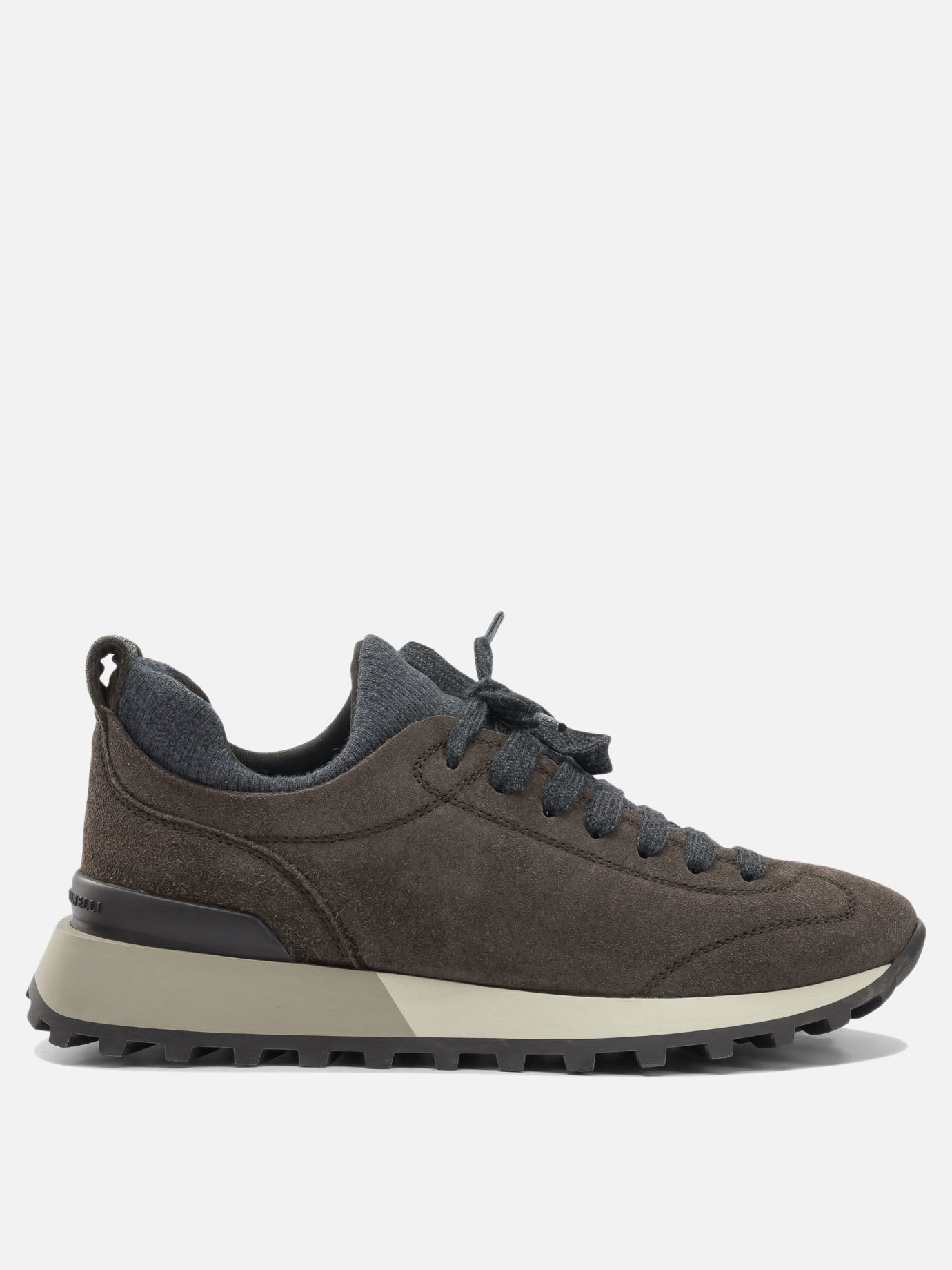 Low top sneakers 60% virgin wool 30% cashmere 10% silk  Black - Brunello Cucinelli Women | PDP | VIETTI Online Store | thumbnail
