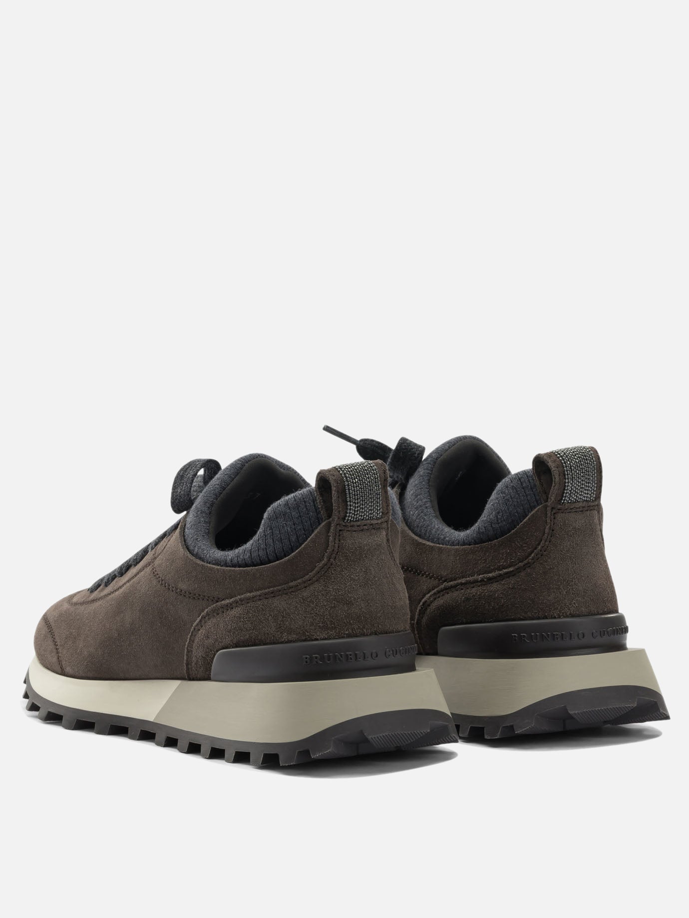 Low top sneakers 60% virgin wool 30% cashmere 10% silk  Black - Brunello Cucinelli Women | PDP | VIETTI Online Store | Zoom-Modal_4
