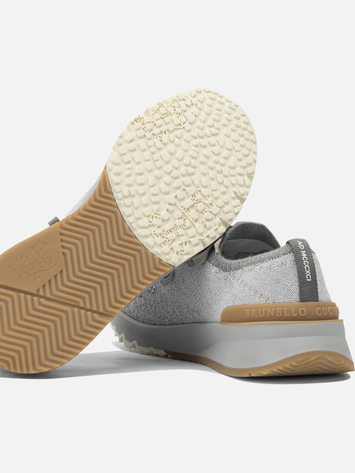 Low top sneakers 100% fabric - 100% rubber  Grey - Brunello Cucinelli Men | PDP | VIETTI Online Store | thumbnail_5