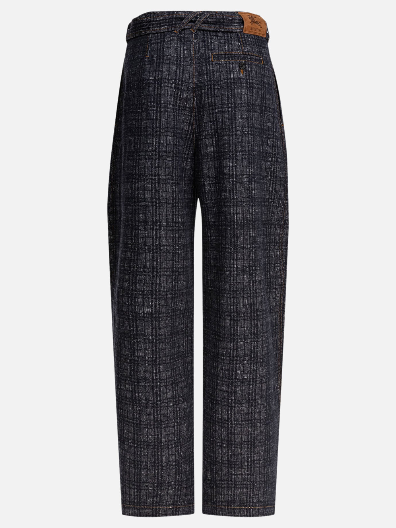 Leisure trousers Check  Blue - Burberry Women | PDP | VIETTI Online Store | thumbnail_2