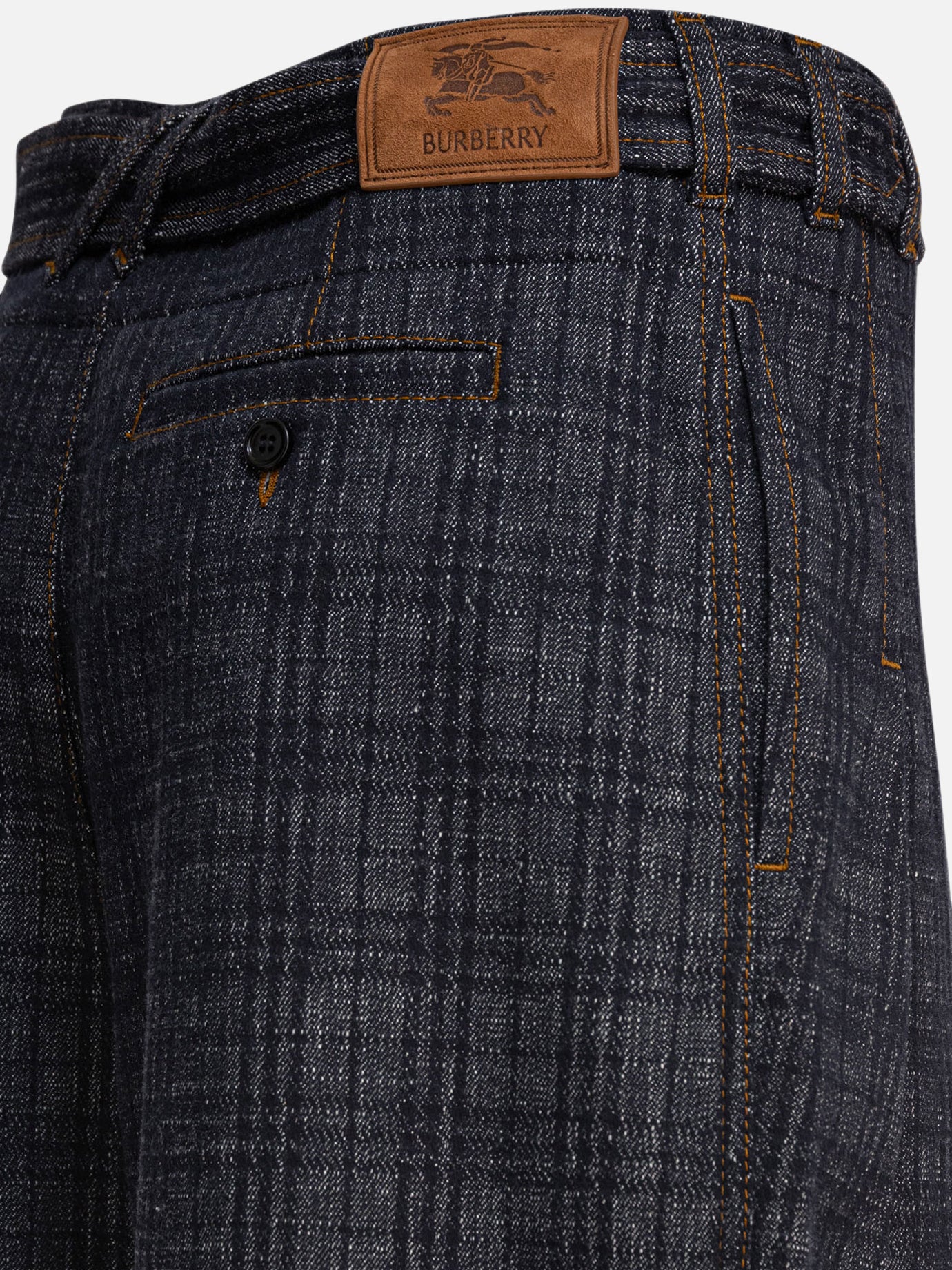 Leisure trousers Check  Blue - Burberry Women | PDP | VIETTI Online Store | thumbnail_4