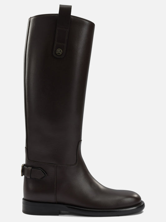 Knee-high 100% calf leather - 100% rubber  Brown - Burberry Women | PLP | VIETTI Online Store 
