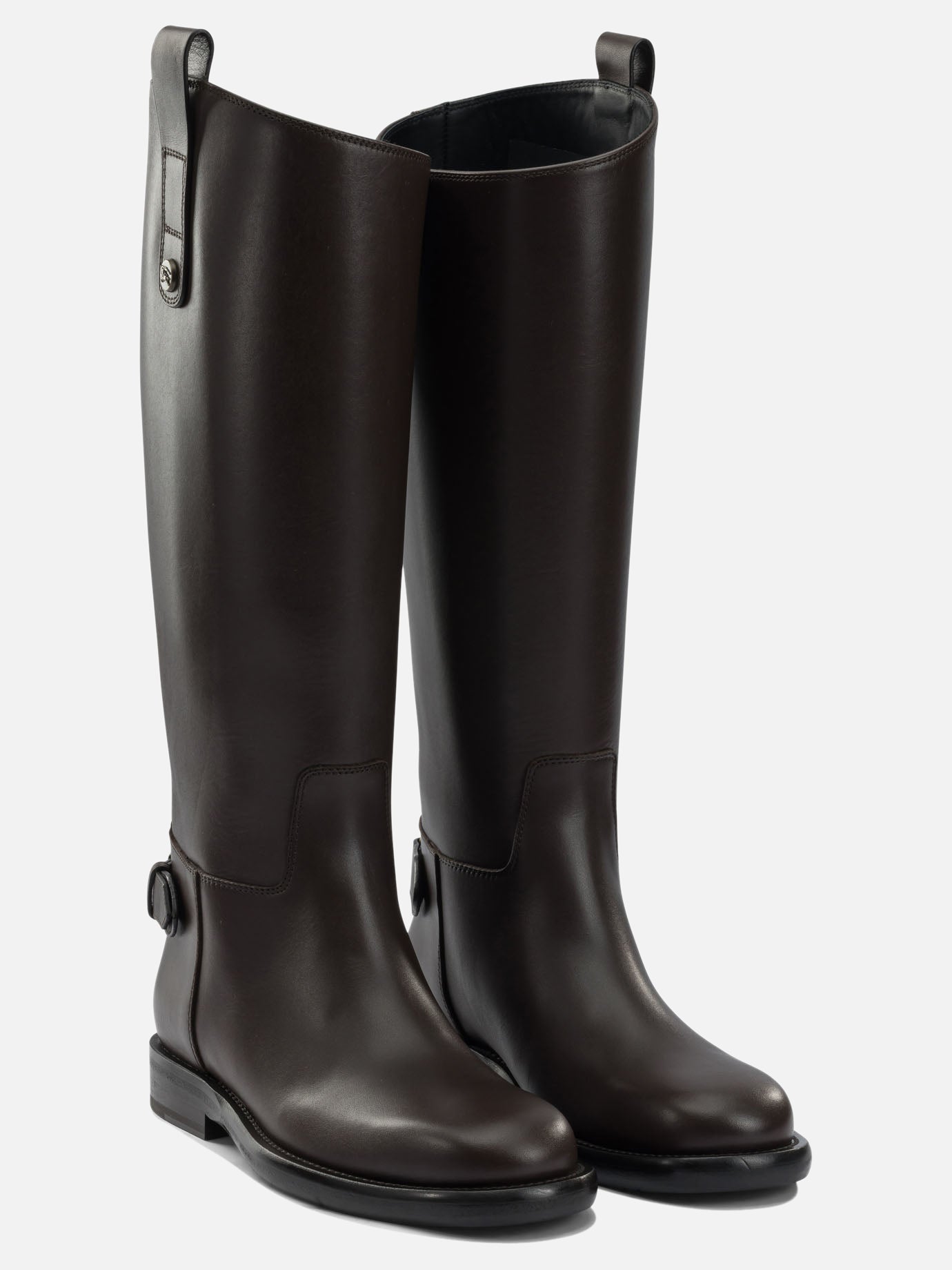 Knee-high 100% calf leather - 100% rubber  Brown - Burberry Women | PDP | VIETTI Online Store | thumbnail_2