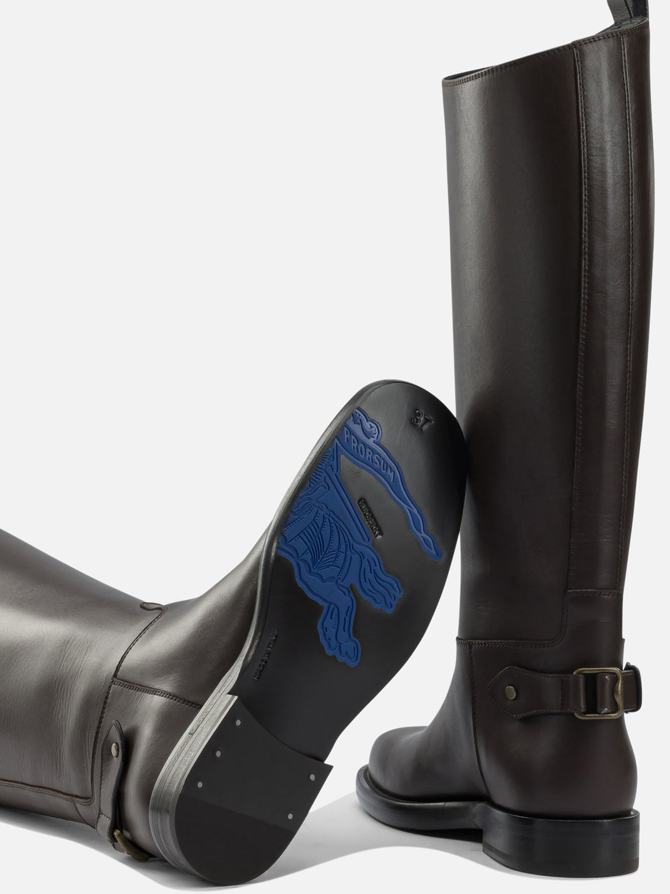 Knee-high 100% calf leather - 100% rubber  Brown - Burberry Women | PDP | VIETTI Online Store | thumbnail_5