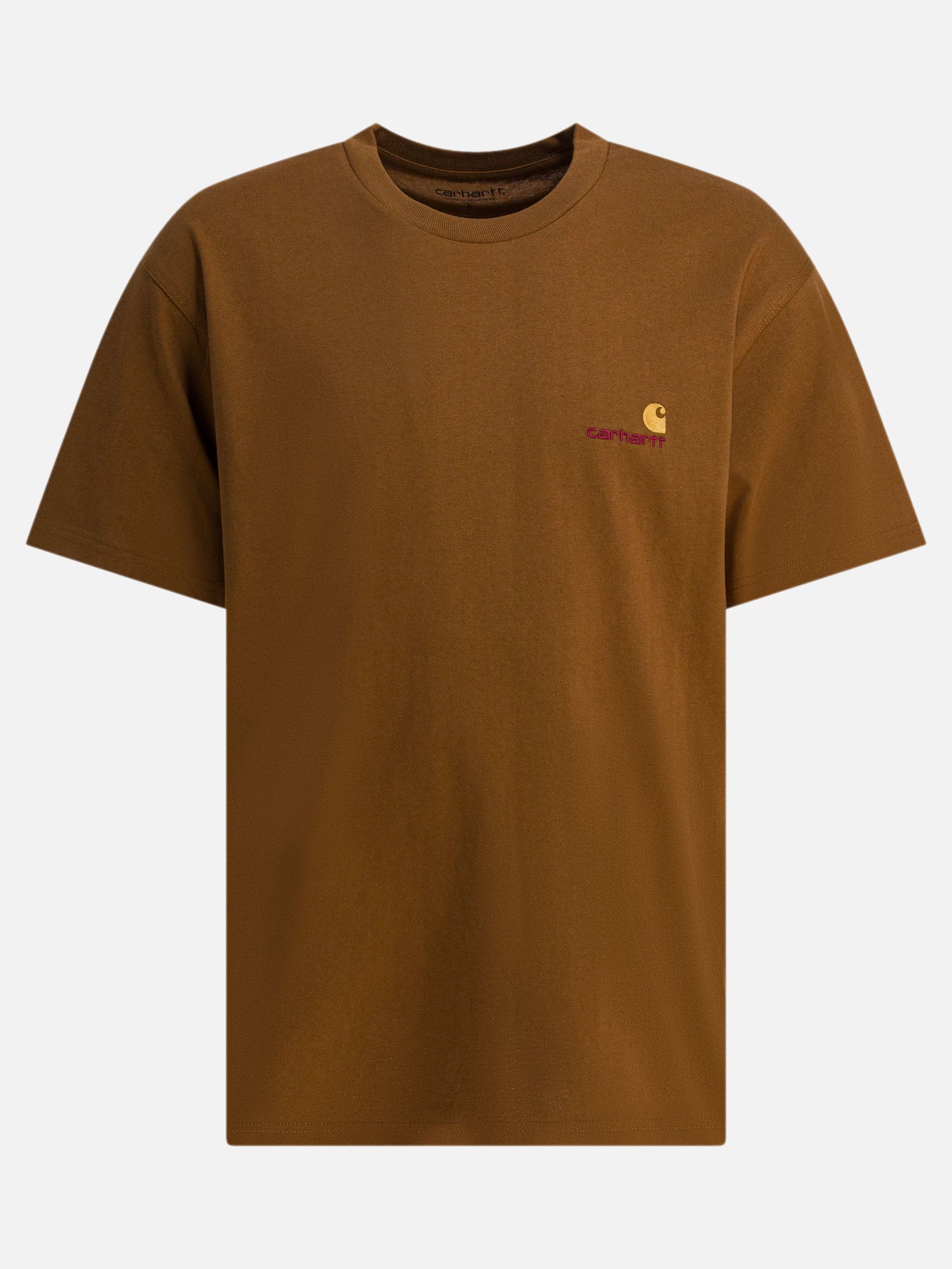 Crewneck t-shirts Logo  Brown - Carhartt WIP Men | PDP | VIETTI Online Store | Zoom-Modal
