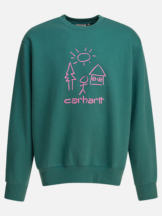 Crewnecks Logo  Green - Carhartt WIP Men | PLP | VIETTI Online Store 
