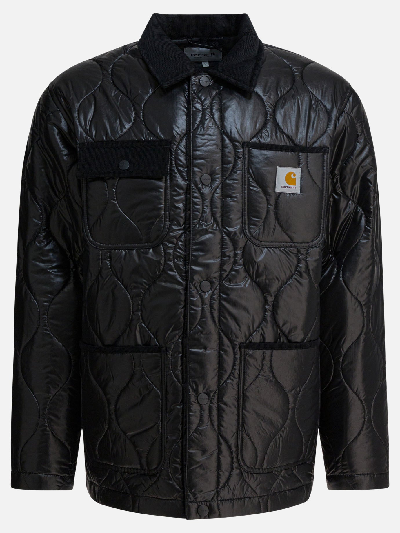 Quilted & Utility Jackets Logo  Black - Carhartt WIP Men | PDP | VIETTI Online Store | Zoom-Modal

