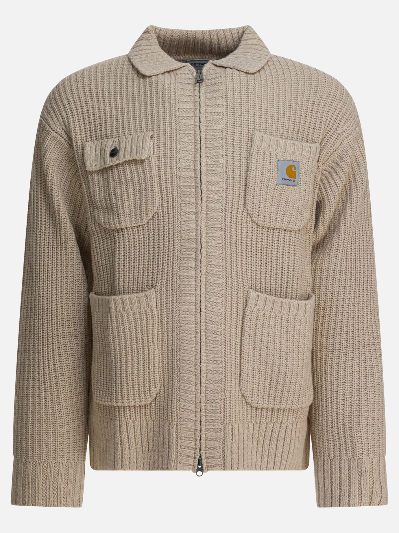 Quilted & Utility Jackets Logo  Beige - Carhartt WIP Men | PDP | VIETTI Online Store | Zoom-Modal
