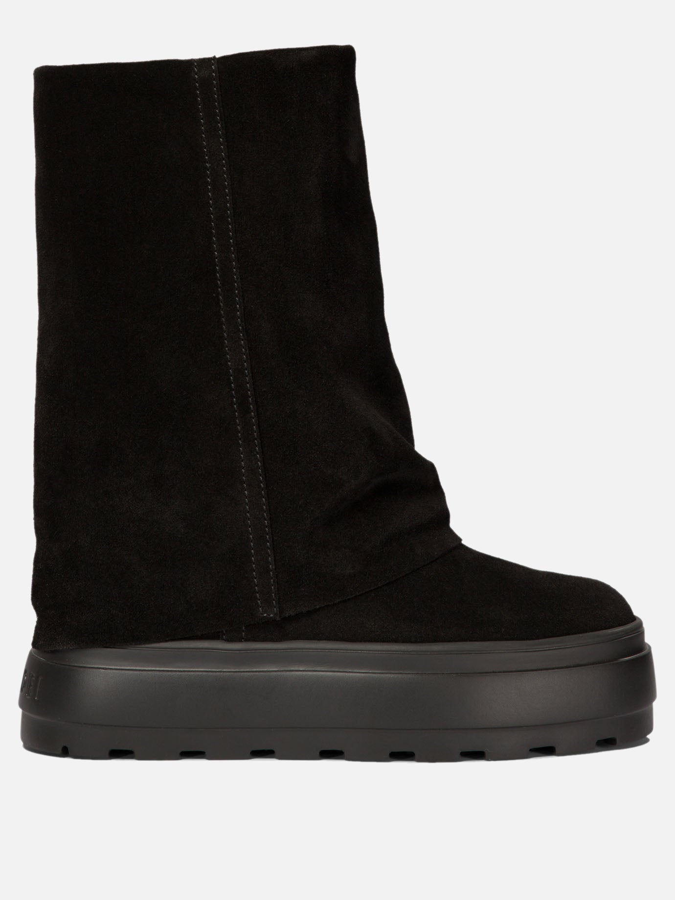 Pull-on boots 100% suede - 100% rubber  Black - Casadei Women | PDP | VIETTI Online Store | thumbnail