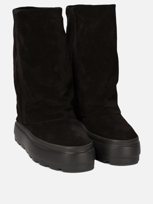 Pull-on boots 100% suede - 100% rubber  Black - Casadei Women | PLP | VIETTI Online Store | 2
