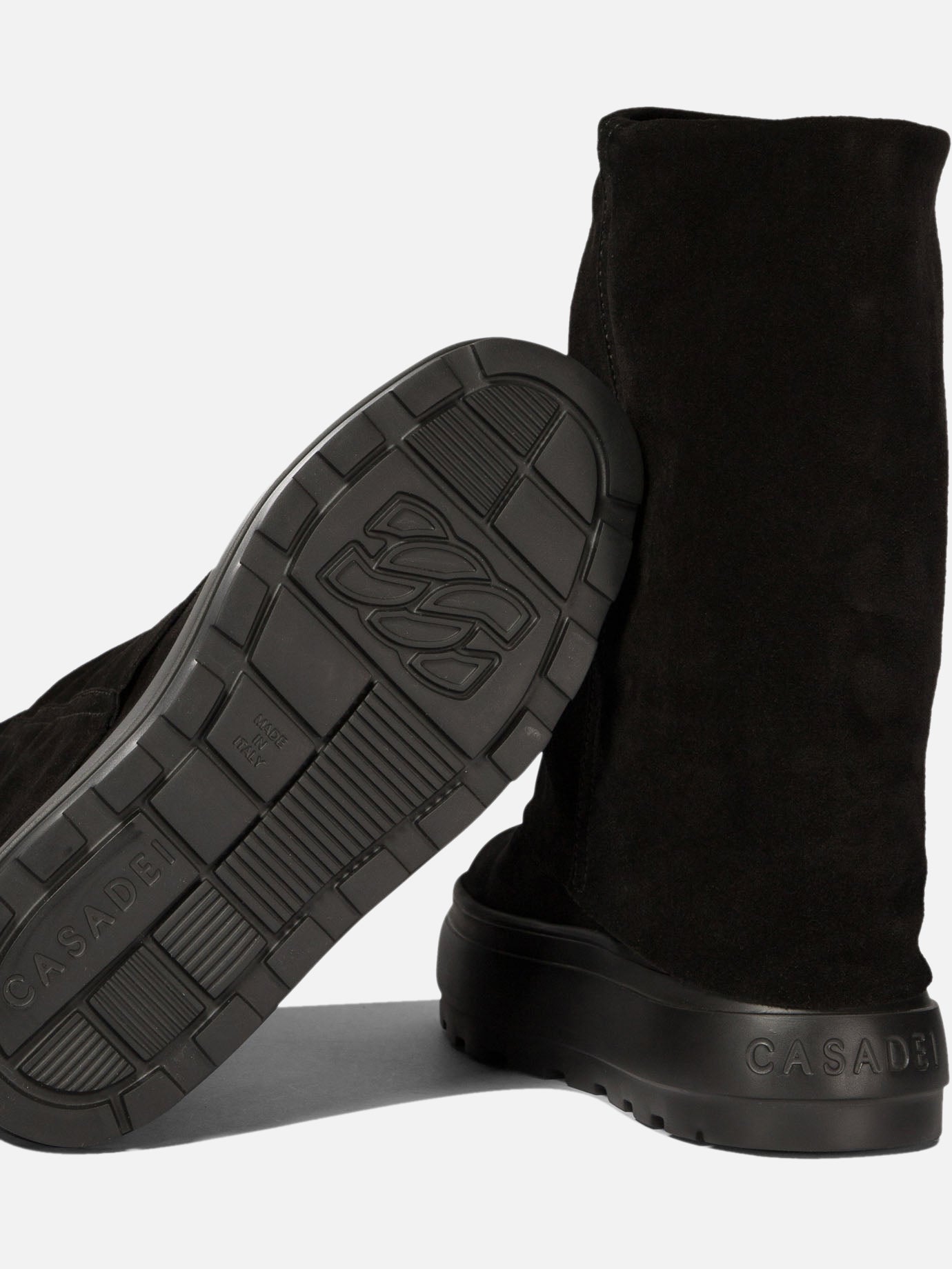 Pull-on boots 100% suede - 100% rubber  Black - Casadei Women | PDP | VIETTI Online Store | Zoom-Modal_5
