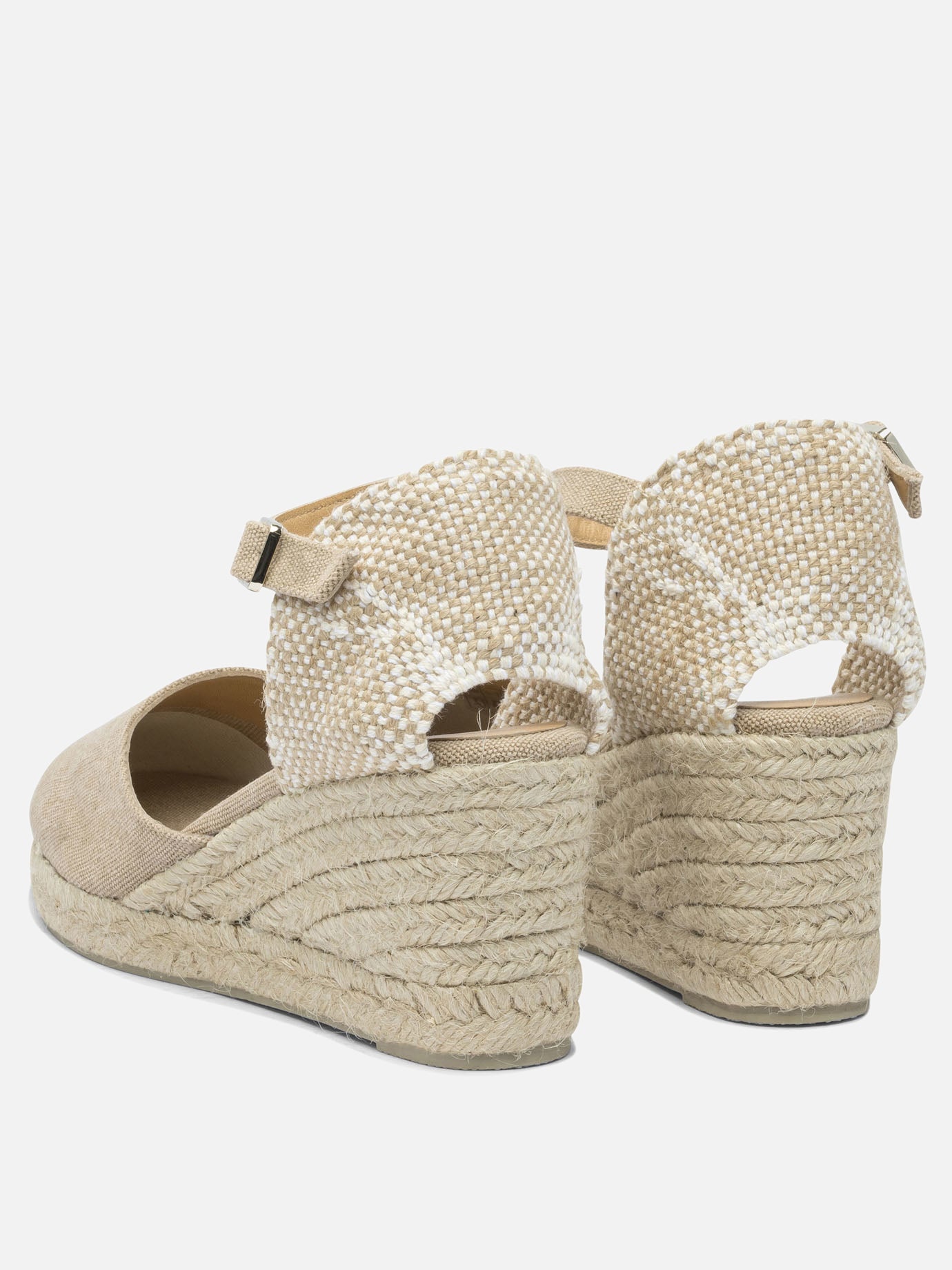 Heeled espadrilles 100% cotton - 100% rubber  Beige - Castañer Women | PDP | VIETTI Online Store | Zoom-Modal_4
