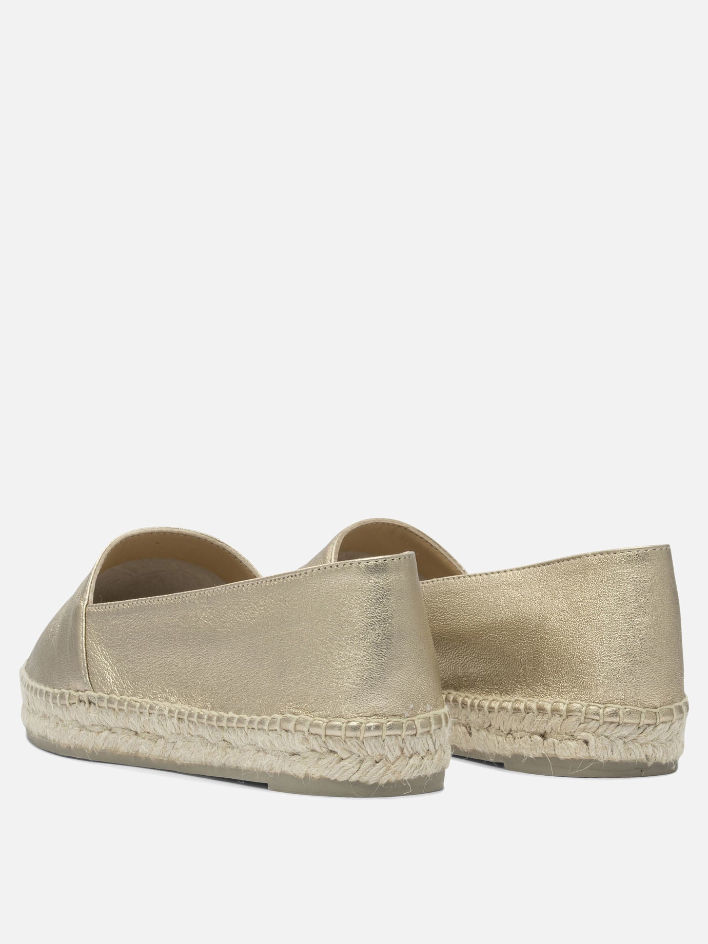 Flat espadrilles 100% leather - 100% rubber  Gold - Castañer Women | PDP | VIETTI Online Store | thumbnail_4