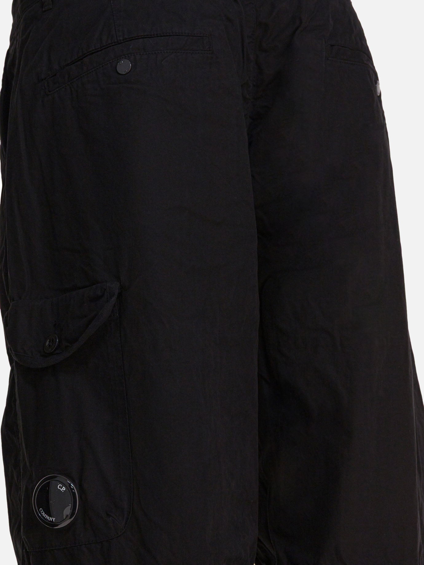 Cargo & parachute trousers Logo  Black - C.P. Company Men | PDP | VIETTI Online Store | thumbnail_4