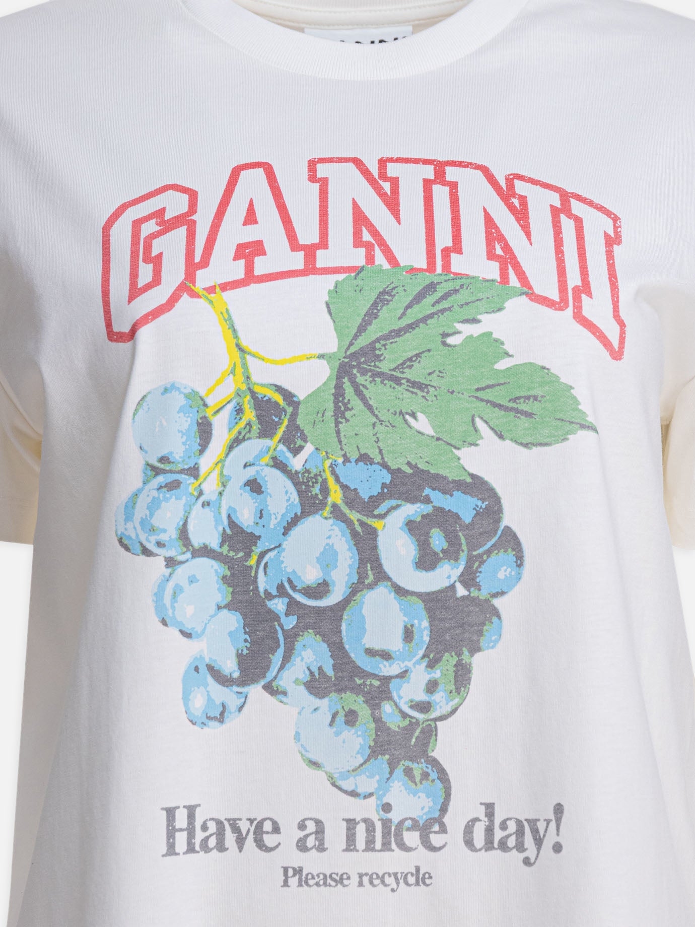 Crewneck t-shirts Logo  Beige - Ganni Women | PDP | VIETTI Online Store | Zoom-Modal_3
