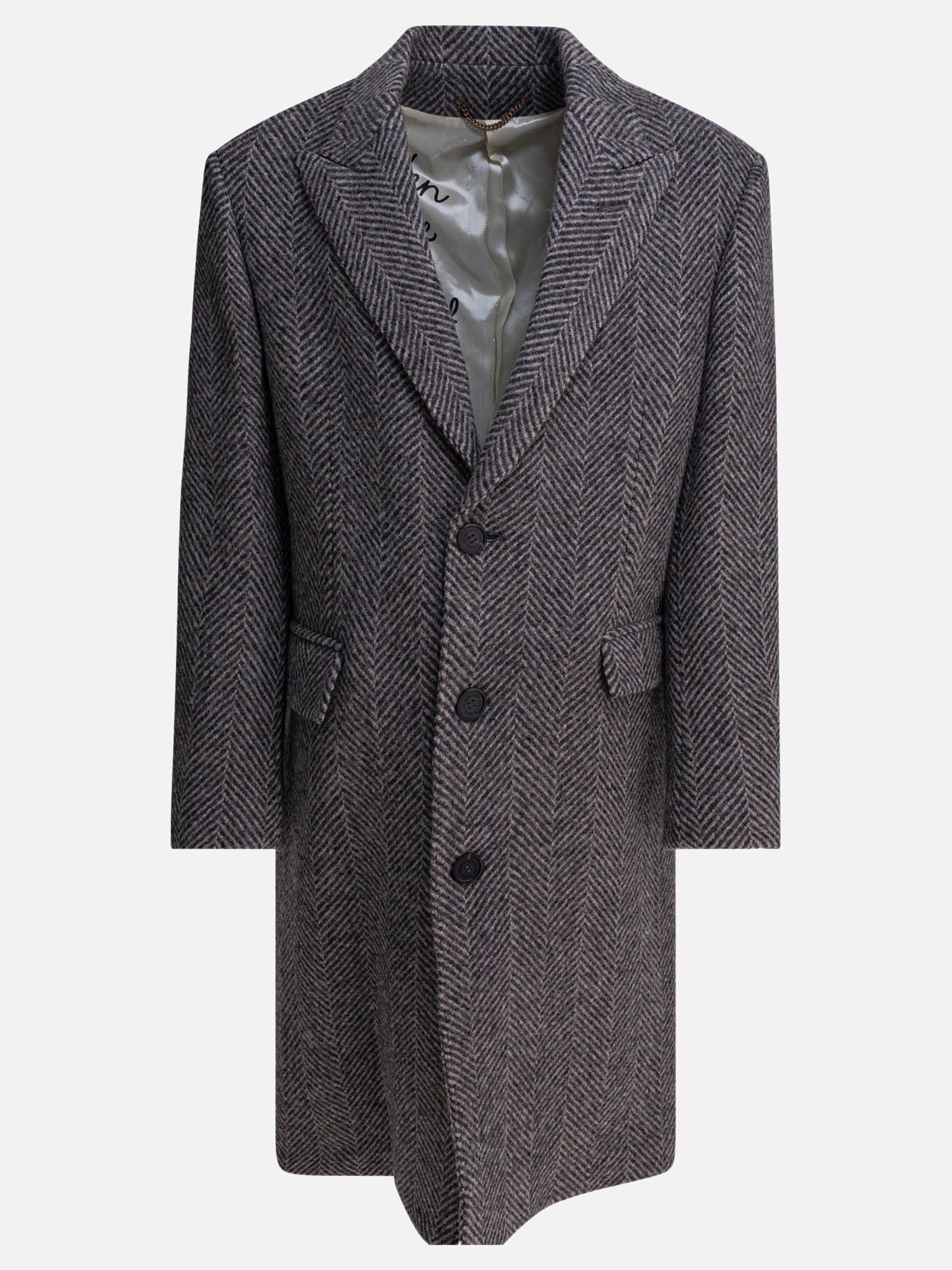 Long coats Herringbone  Grey - Golden Goose Men | PDP | VIETTI Online Store | Zoom-Modal
