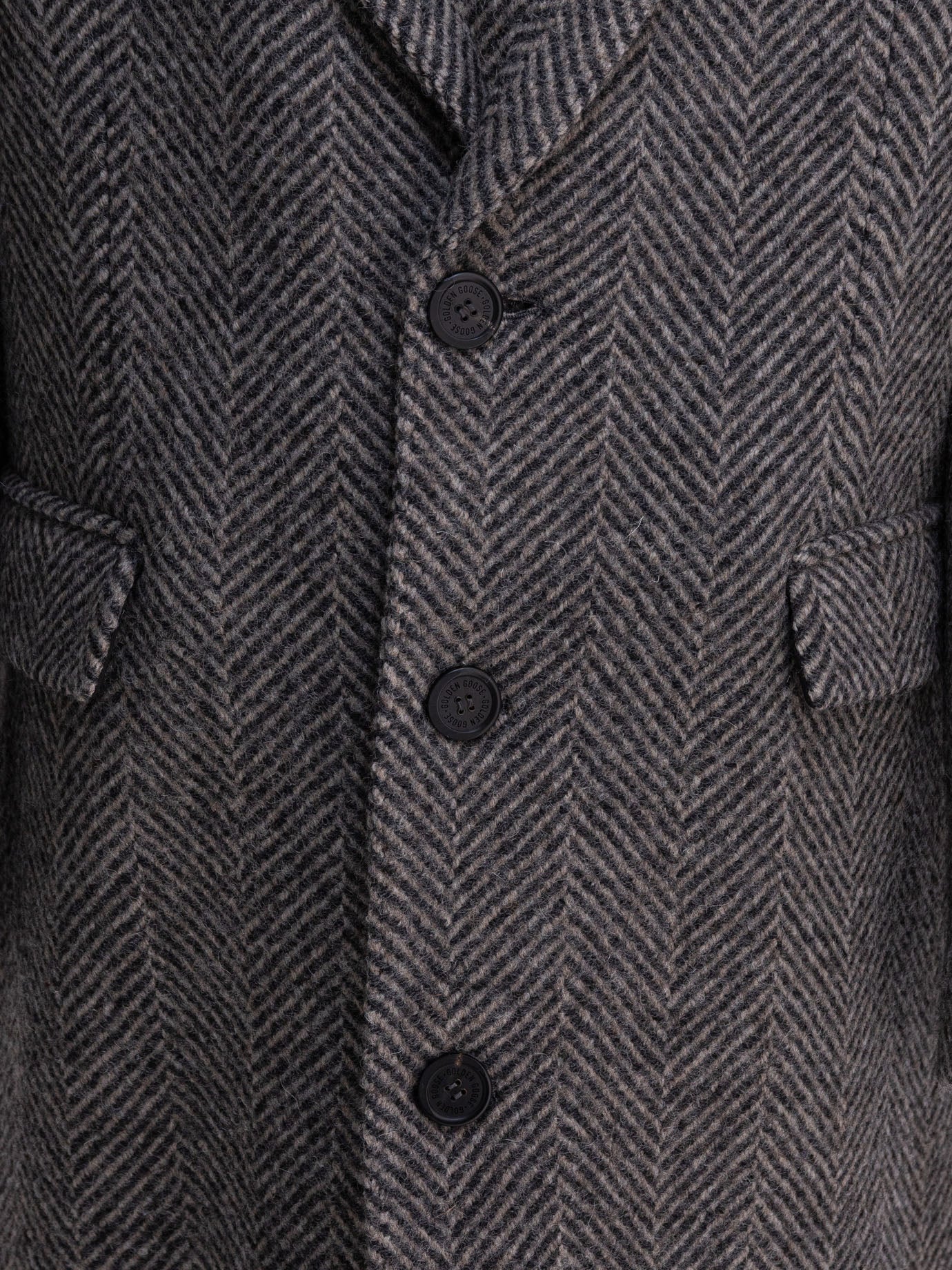 Long coats Herringbone  Grey - Golden Goose Men | PDP | VIETTI Online Store | Zoom-Modal_3
