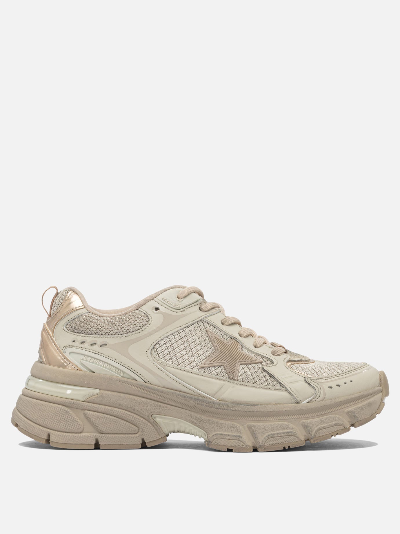 Low top sneakers 49% polyester 30% cow leather 12% polyurethane textile 9% ovine leather - 100% rubber  Grey - Golden Goose Women | PDP | VIETTI Online Store | Zoom-Modal
