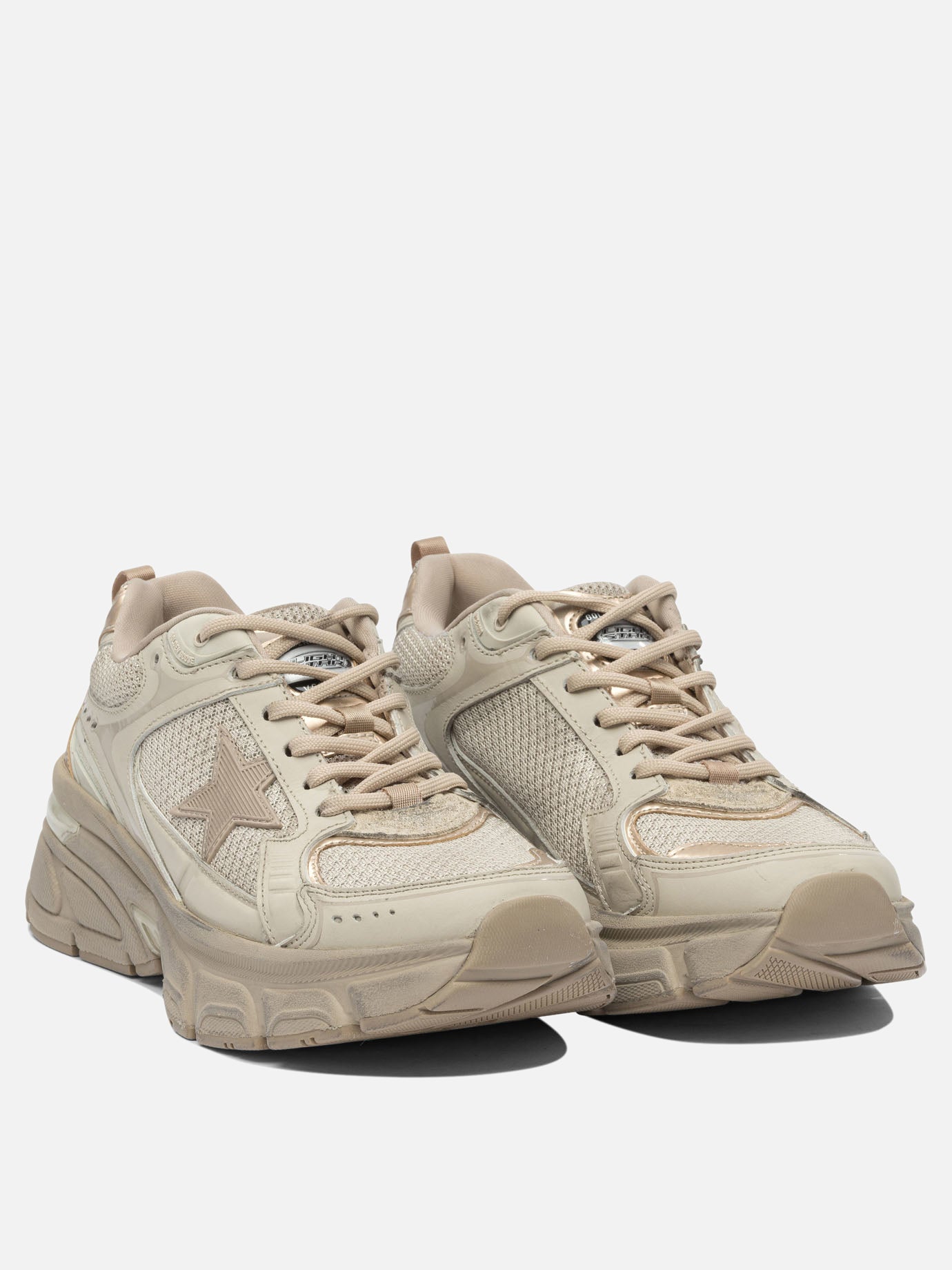 Low top sneakers 49% polyester 30% cow leather 12% polyurethane textile 9% ovine leather - 100% rubber  Grey - Golden Goose Women | PDP | VIETTI Online Store | Zoom-Modal_2
