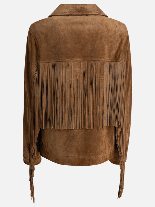 Golden Goose Suede jacket with bangs 29086588_40 Brown 2