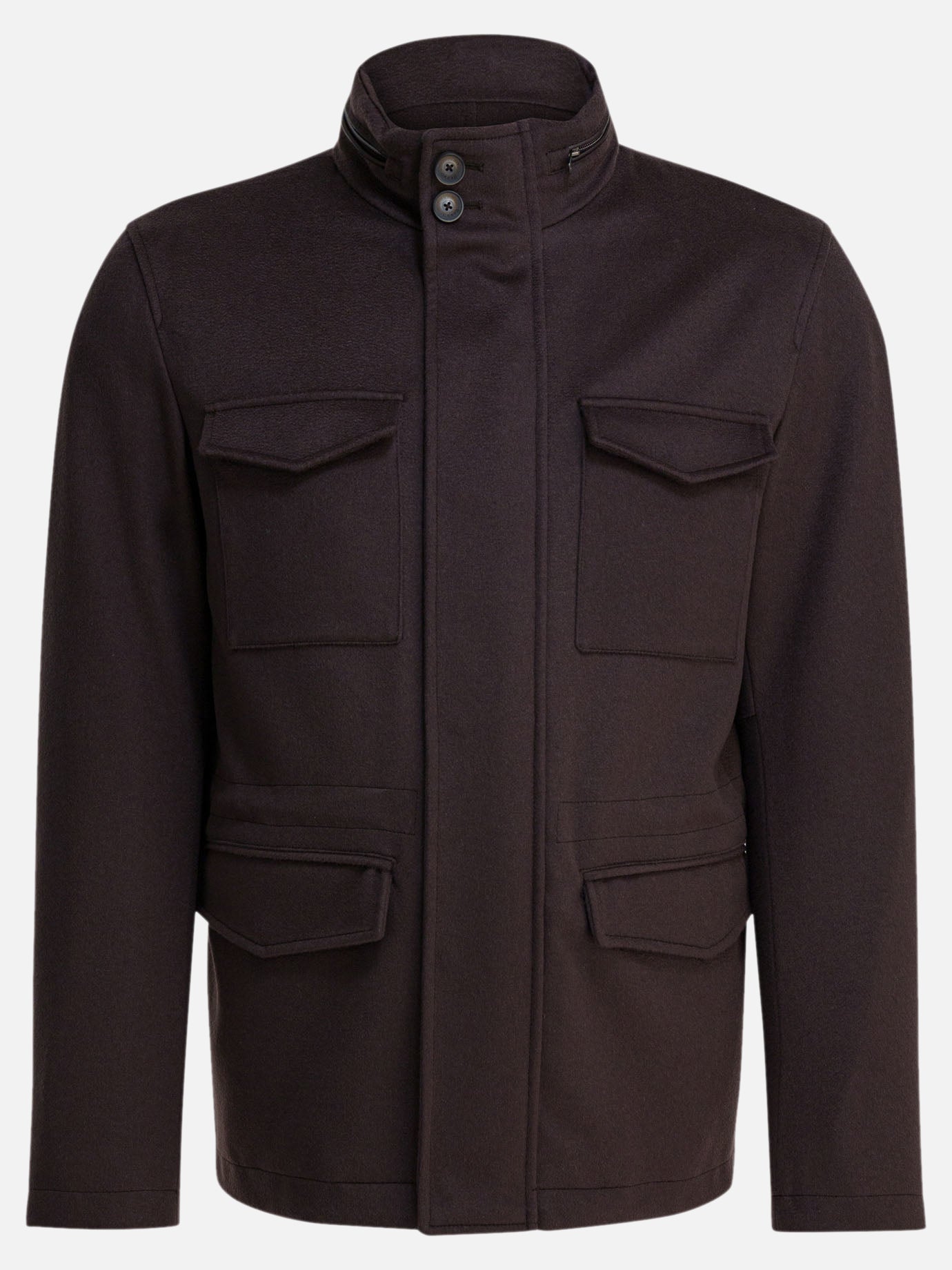 Short coats Solid colour  Brown - Herno Men | PDP | VIETTI Online Store | thumbnail