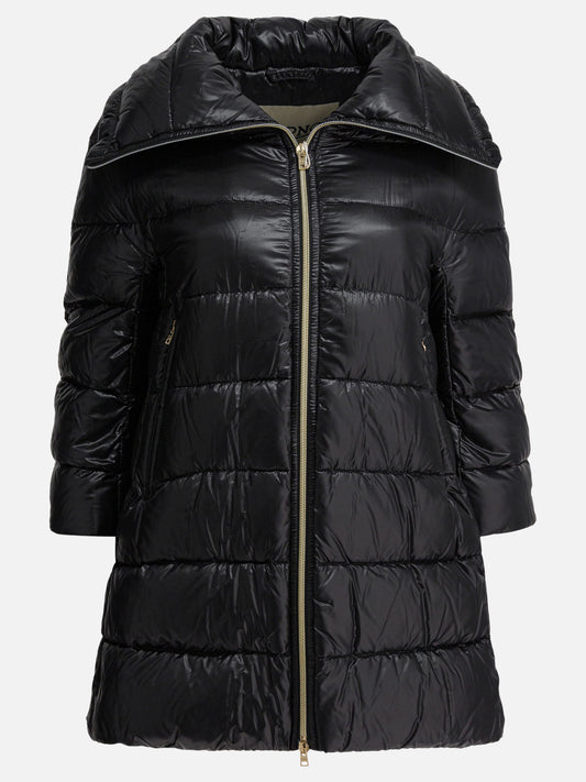 Down coats Solid colour  Black - Herno Women | PDP | VIETTI Online Store 
