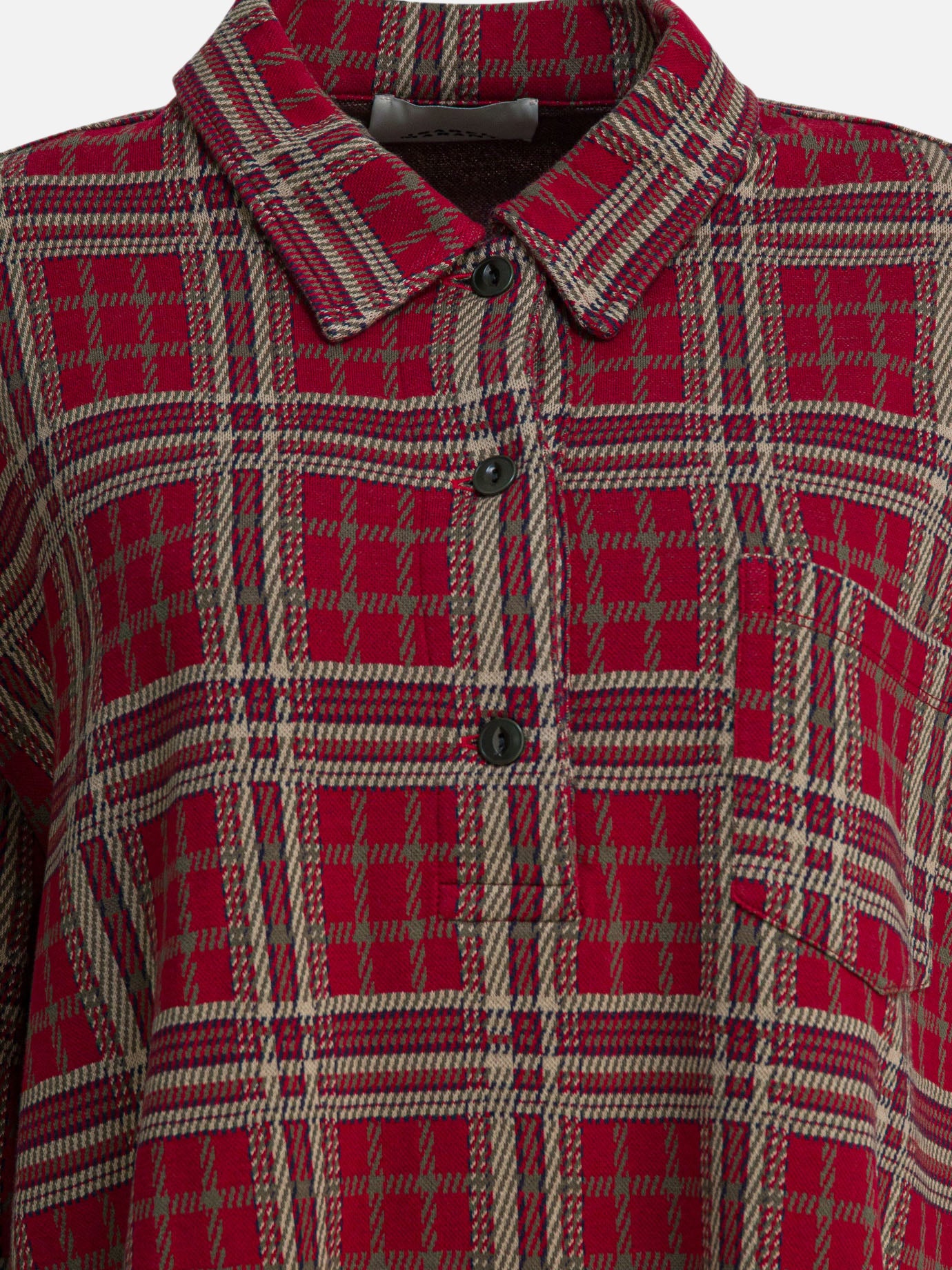 Casual shirts Check  Red - Isabel Marant Women | PDP | VIETTI Online Store | thumbnail_3