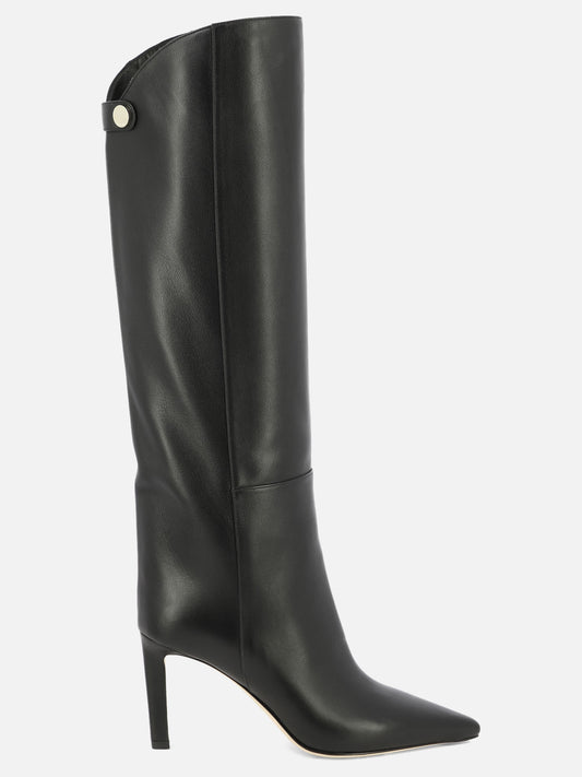 Knee-high 100% calf - 95% calf 5% rubber  Black - Jimmy Choo Women | PLP | VIETTI Online Store 
