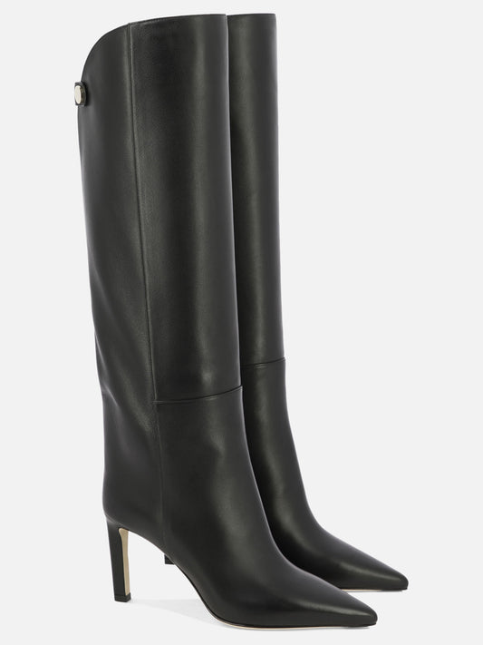 Knee-high 100% calf - 95% calf 5% rubber  Black - Jimmy Choo Women | PLP | VIETTI Online Store | 2
