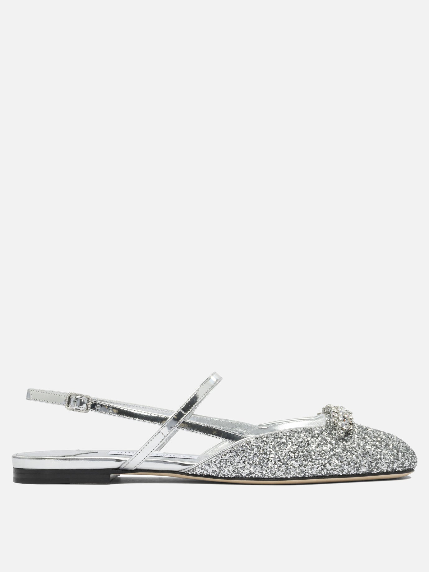 Flat sandals 100% calf - 100% calf  Silver - Jimmy Choo Women | PDP | VIETTI Online Store | Zoom-Modal
