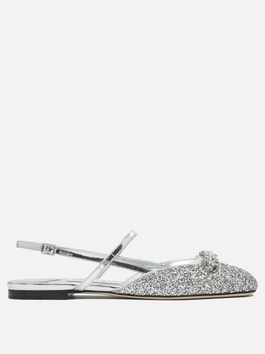 Flat sandals 100% calf - 100% calf  Silver - Jimmy Choo Women | PLP | VIETTI Online Store 
