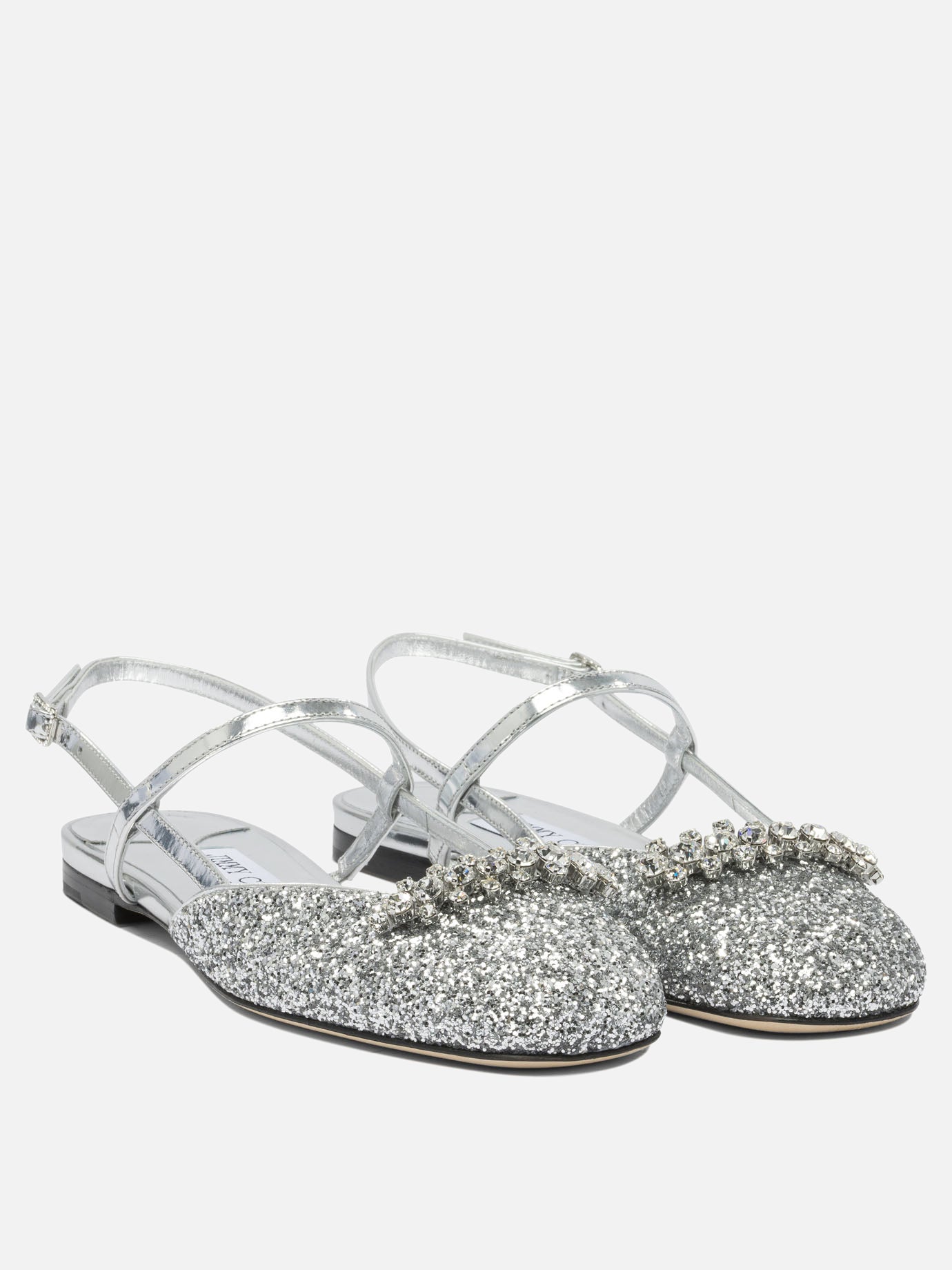 Flat sandals 100% calf - 100% calf  Silver - Jimmy Choo Women | PDP | VIETTI Online Store | thumbnail_2