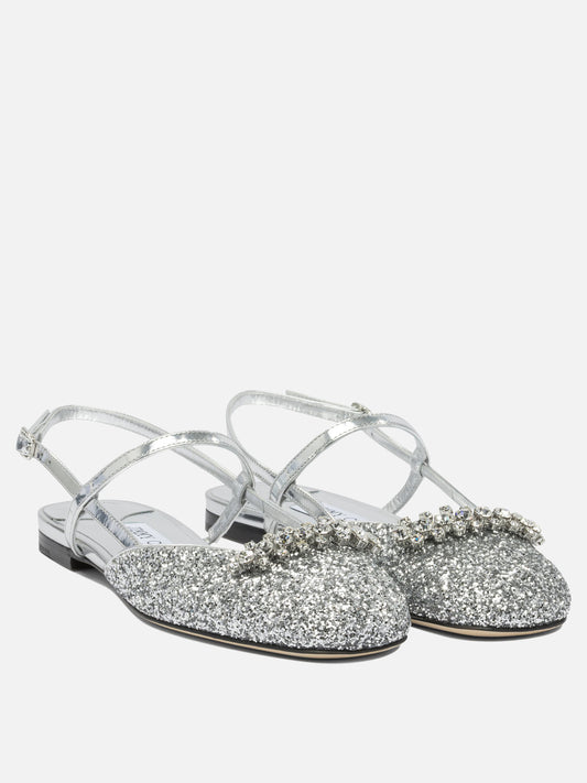 Flat sandals 100% calf - 100% calf  Silver - Jimmy Choo Women | PLP | VIETTI Online Store | 2
