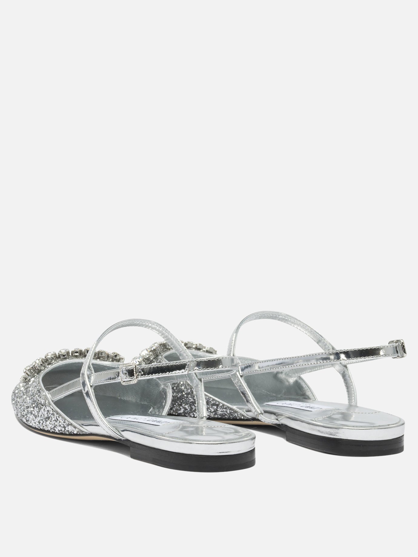 Flat sandals 100% calf - 100% calf  Silver - Jimmy Choo Women | PDP | VIETTI Online Store | thumbnail_4