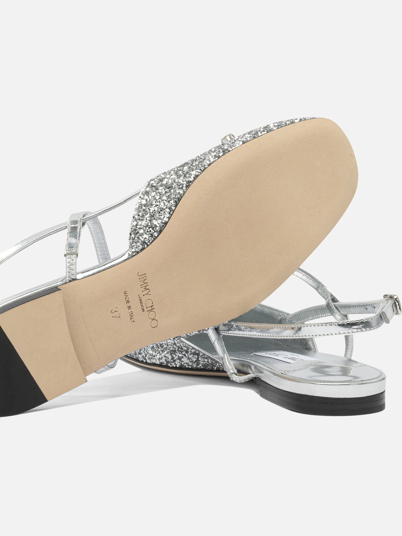 Flat sandals 100% calf - 100% calf  Silver - Jimmy Choo Women | PDP | VIETTI Online Store | Zoom-Modal_5
