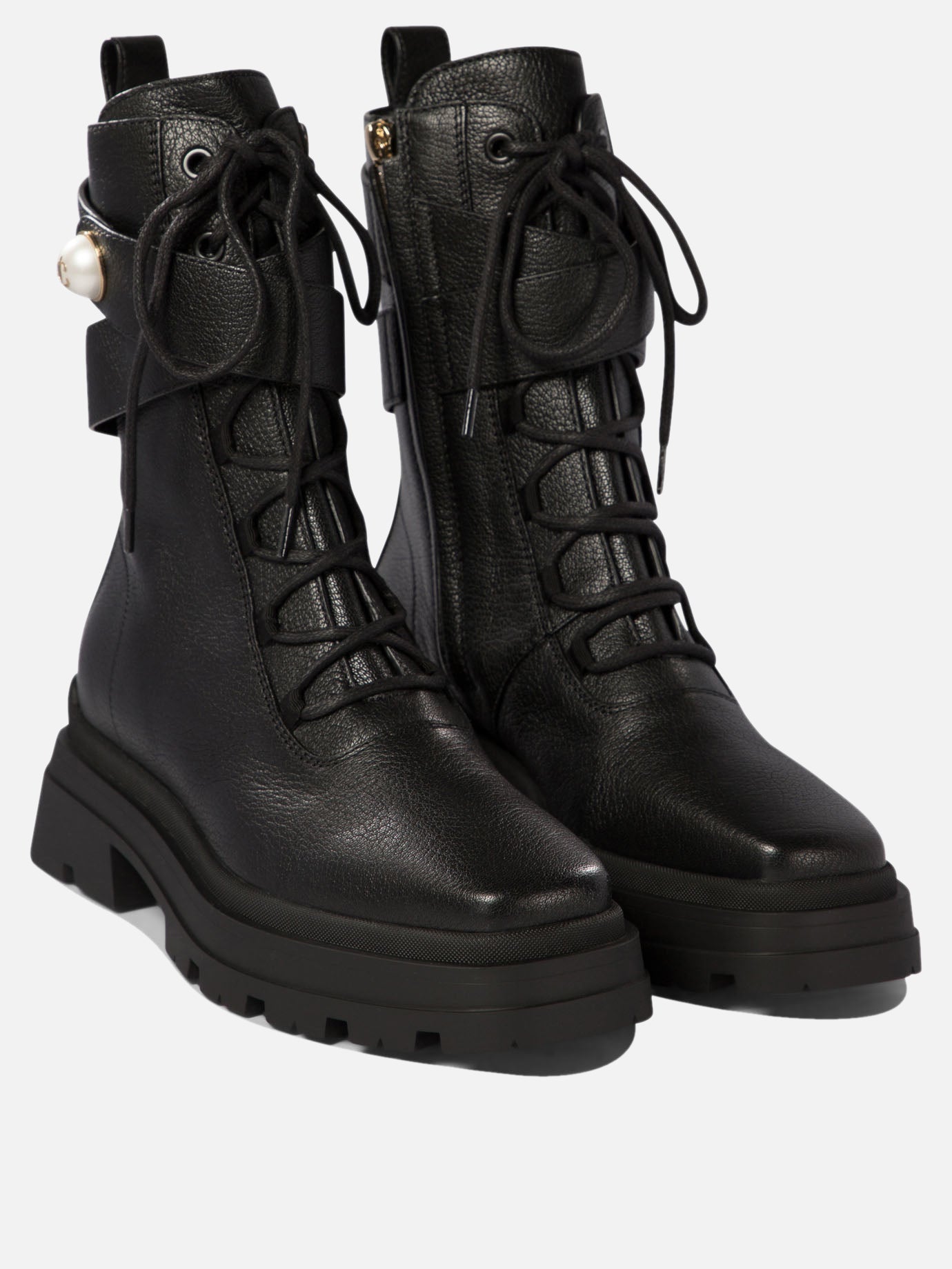 Combat boots 90% goat 10% lamb - 100% rubber  Black - Jimmy Choo Women | PDP | VIETTI Online Store | Zoom-Modal_3
