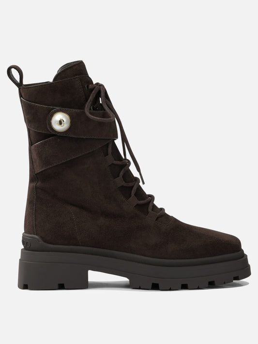 Combat boots 90% goat 10% lamb - 100% rubber  Brown - Jimmy Choo Women | PLP | VIETTI Online Store 
