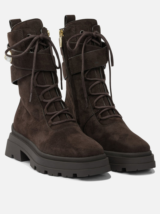 Combat boots 90% goat 10% lamb - 100% rubber  Brown - Jimmy Choo Women | PLP | VIETTI Online Store | 2
