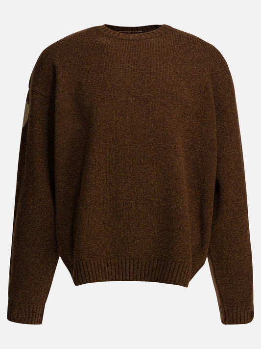 Crewneck sweaters Solid colour  Brown - KAPITAL Men | PLP | VIETTI Online Store 

