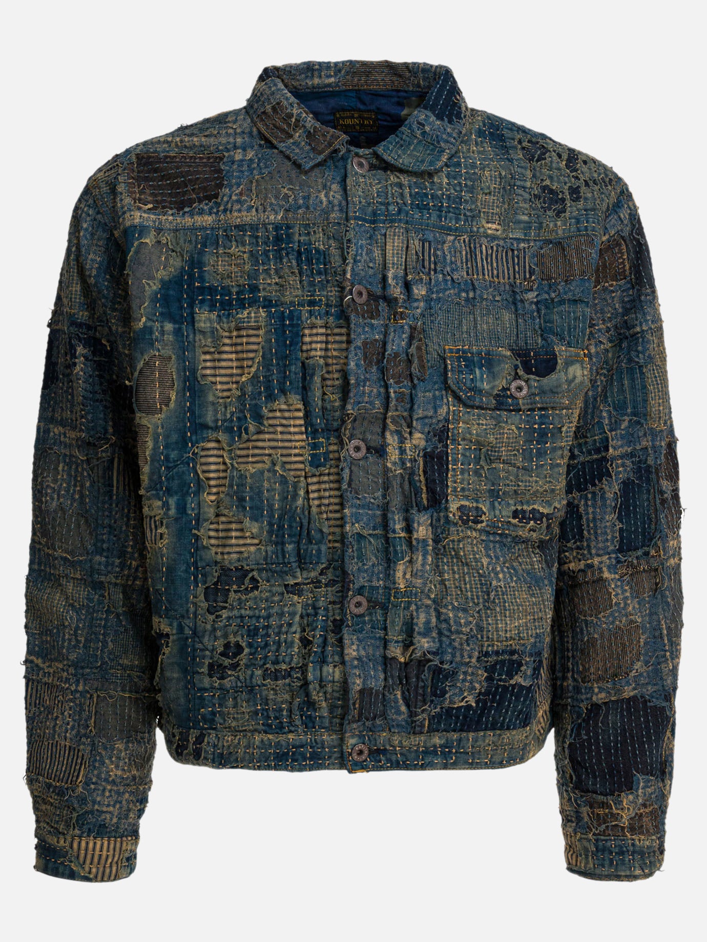 Denim jackets Textured knit  Blue - KAPITAL Men | PDP | VIETTI Online Store | Zoom-Modal
