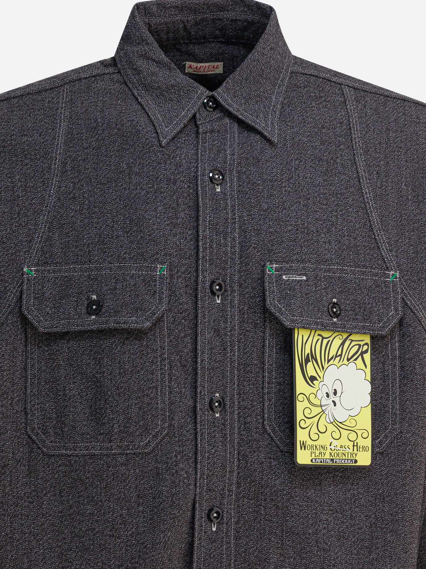 Casual shirts Solid colour  Grey - KAPITAL Men | PDP | VIETTI Online Store | Zoom-Modal_3
