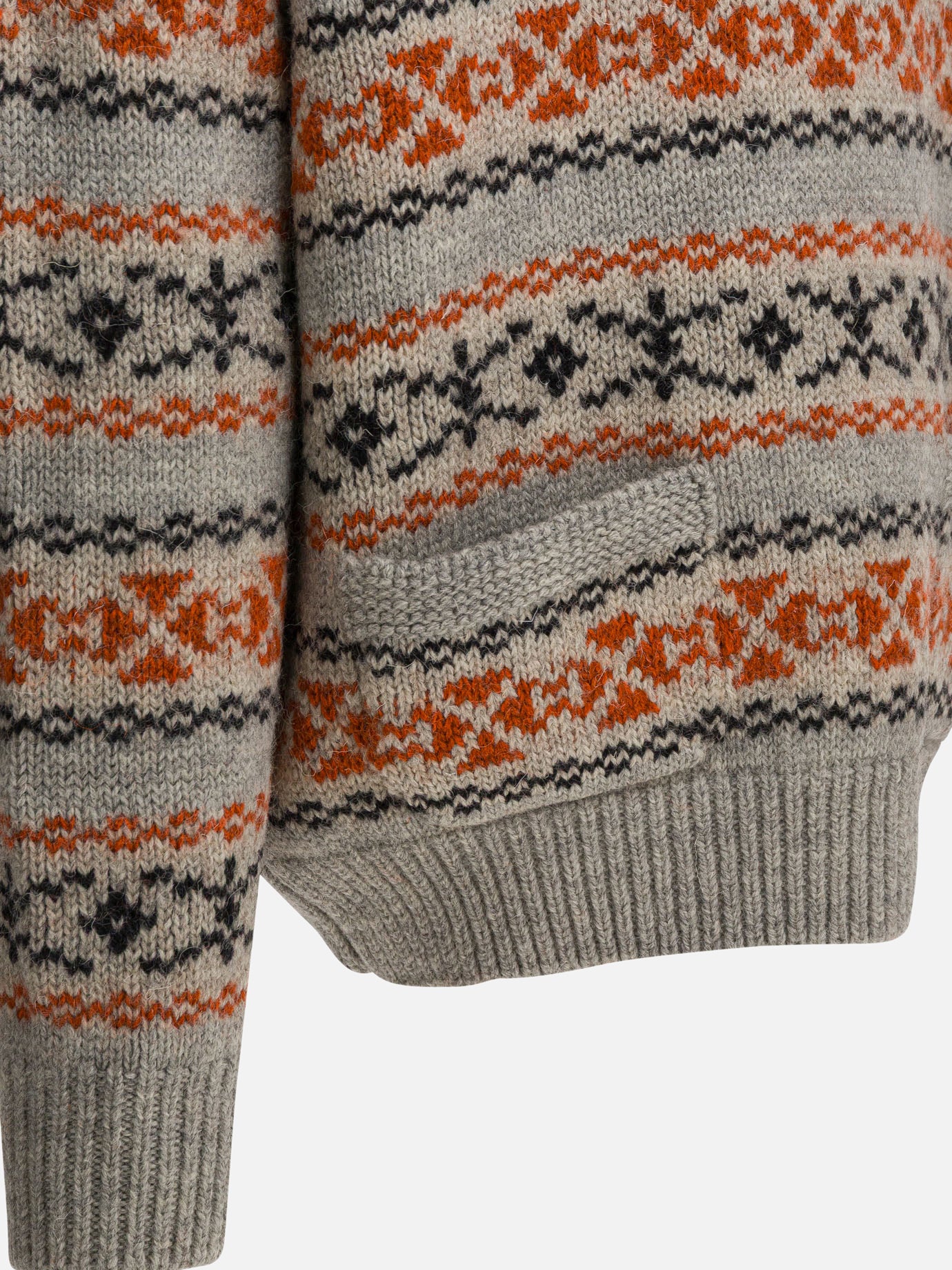 Crewneck sweaters Textured knit  Grey - KAPITAL Men | PDP | VIETTI Online Store | Zoom-Modal_4
