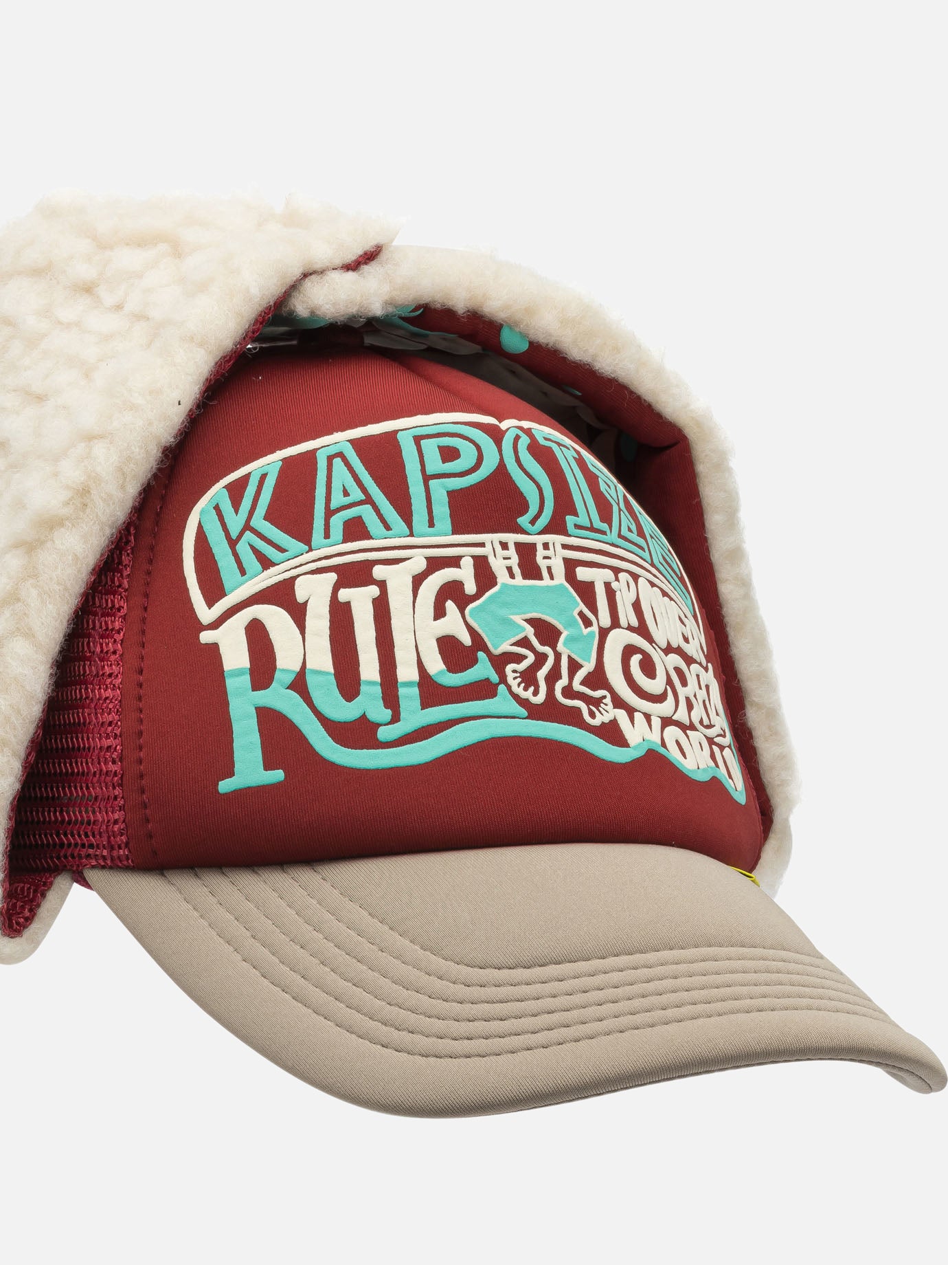 Trucker caps 100% polyester  Bordeaux - KAPITAL Men | PDP | VIETTI Online Store | thumbnail_4